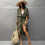 Tie Dye Kimono Swimsuit Cover-up Dress