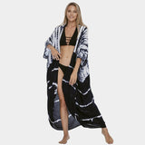 Tie Dye Kimono Swimsuit Cover-up Dress