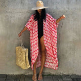 Tie Dye Kimono Swimsuit Cover-up Dress