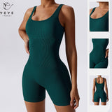 Tummy Control Seamless Ribbed Jumpsuit- Fitness