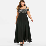 Short Sleeve A-Line Maxi Dress-PS