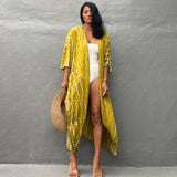 Tie Dye Kimono Swimsuit Cover-up Dress