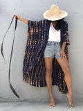 Tie Dye Kimono Swimsuit Cover-up Dress