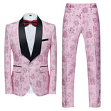 Boutique Flower Print 2pc Mens Suits