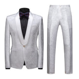 Boutique Flower Print 2pc Mens Suits