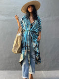 Tie Dye Kimono Swimsuit Cover-up Dress