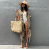 Tie Dye Kimono Swimsuit Cover-up Dress