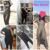 Ladies Drop Crotch Cargo Jumpsuits