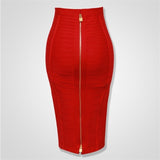 Bandage High Waist Slim Skirt-PS