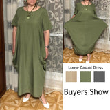 Loose Maxi O Neck Dress