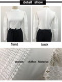 Lace Chiffon Long Sleeve Blouse