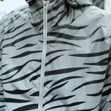 Reflective Hooded Zipper Windbreaker-Men