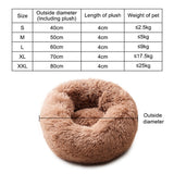 Fleece Plush Round Pet Bed