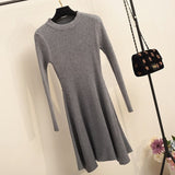 Long Sleeve Irregular Hem Sweater Dress