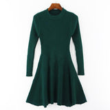 Long Sleeve Irregular Hem Sweater Dress