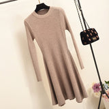 Long Sleeve Irregular Hem Sweater Dress