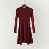 Long Sleeve Irregular Hem Sweater Dress