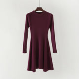 Long Sleeve Irregular Hem Sweater Dress