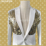 Sequin Slim Blazers Suit Jacket-Men