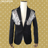 Sequin Slim Blazers Suit Jacket-Men