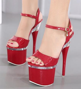 Steel Tube Peep Toe Heel