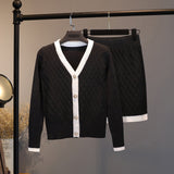 Elegant Style Cardigan + Mini Skirt Set