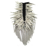 2pc Beaded Shoulder Badge Collar Fringe Accessories