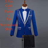 Slim Suit Jacket Blazer Set with bow-tie-Men