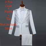 Slim Suit Jacket Blazer Set with bow-tie-Men