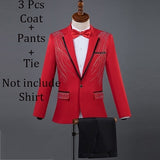 Slim Suit Jacket Blazer Set with bow-tie-Men