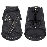 Back Zipper Pet Leather Jacket