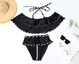 Ruffle High-waist Bikini 2pc