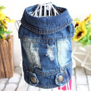 XS-2XL Denim Pet Jacket