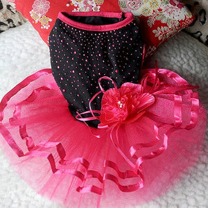 Rose Flower Gauze Tutu Dress for Dogs