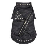 Back Zipper Pet Leather Jacket