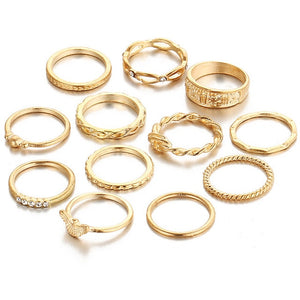 12pc Midi Finger Ring Set