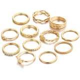 12pc Midi Finger Ring Set