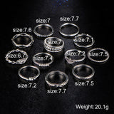 12pc Midi Finger Ring Set