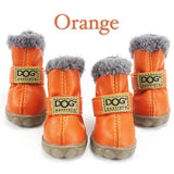 Pet Snow Boots Waterproof Fur 4Pcs/Set