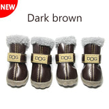 Pet Snow Boots Waterproof Fur 4Pcs/Set