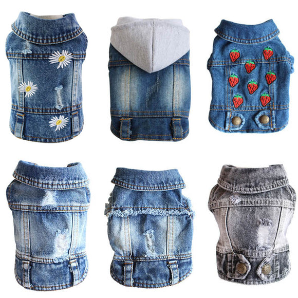 XS-2XL Denim Vest Jacket- Pet