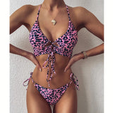 High Waist Bikini Swimsuit Bandeau Brazilian Bikini Set