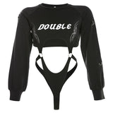 Jazz-Hollow Waist Bodysuit Dancewear