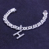 Cuban Link Anklet Letter Pendant jewelry