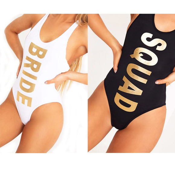 BRIDE SQUAD Bachelor Party 1pc Swimsuit