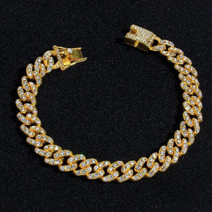 Cuban Link Chain Iced Out Anklet Bracelet-  Foot Jewelry