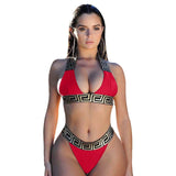 2pc Thong High Cut Swimsuit