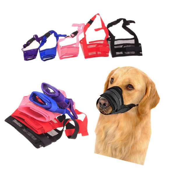 1pc Adjustable Mesh Breathable Small&Large Dog Mouth Muzzle