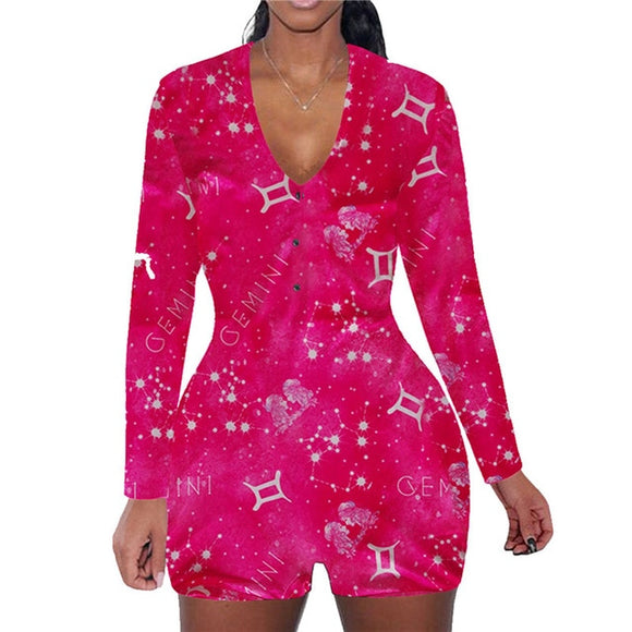 Zodiac Long Sleeve Bodycon Pajama