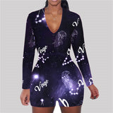 Zodiac Long Sleeve Bodycon Pajama